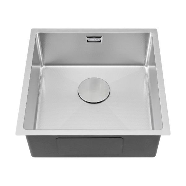 Hex Uno 400 Textured Kitchen Sink - Stainless Steel